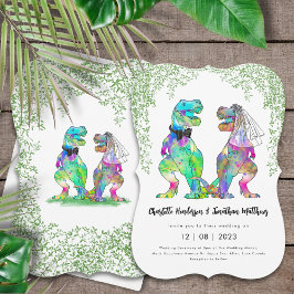 Dinosaur Theme Wedding Einladung
