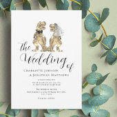 Dinosaur Theme Wedding Einladung