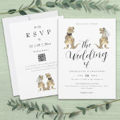 Dinosaur Theme Wedding Einladung