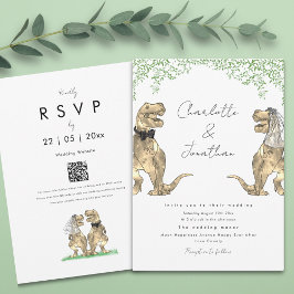 Dinosaur Theme Wedding Einladung
