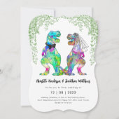 Dinosaur Theme Wedding Einladung (Vorderseite)