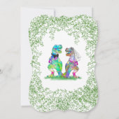 Dinosaur Theme Wedding Einladung (Rückseite)