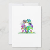 Dinosaur Theme Wedding Einladung (Rückseite)