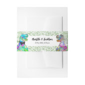 Dinosaur Theme Wedding Einladungsbanderole (Vorderseite Beispiel)