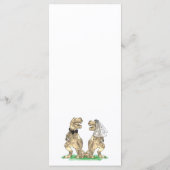 Dinosaur Theme Wedding Menu Menükarte (Rückseite)