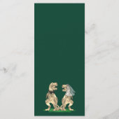 Dinosaur Theme Wedding Menu Menükarte (Rückseite)