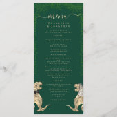 Dinosaur Theme Wedding Menu Menükarte (Vorderseite)