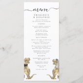 Dinosaur Theme Wedding Menu Menükarte (Vorderseite)