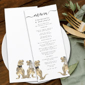 Dinosaur Theme Wedding Menu Menükarte