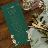 Dinosaur Theme Wedding Menu Menükarte
