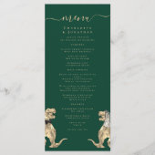 Dinosaur Theme Wedding Menu Menükarte (Vorderseite)