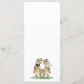 Dinosaur Theme Wedding Menu Menükarte (Rückseite)