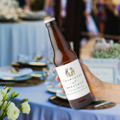 Dinosaur Theme Wedding Personalisiert Bierflaschenetikett