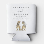 Dinosaur Theme Wedding Personalisiert Dosenkühler (Rückseite)