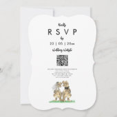 Dinosaur Theme Wedding QR Code Einladung (Rückseite)