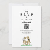Dinosaur Theme Wedding QR Code Einladung (Rückseite)