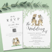 Dinosaur Theme Wedding QR Code Einladung