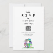 Dinosaur Theme Wedding QR Code Einladung (Rückseite)