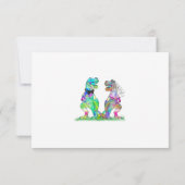 Dinosaur Theme Wedding Reply RSVP Card (Rückseite)