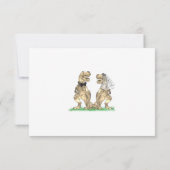 Dinosaur Theme Wedding Reply RSVP Card Karte (Rückseite)