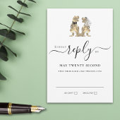 Dinosaur Theme Wedding Reply RSVP Karte