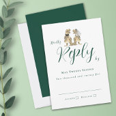 Dinosaur Theme Wedding Reply RSVP Karte