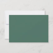 Dinosaur Theme Wedding Reply Sage Green RSVP Karte (Rückseite)