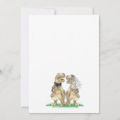 Dinosaur Theme Wedding Vielen Dank Dankeskarte (Rückseite)