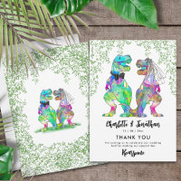 Dinosaur Theme Wedding Vielen Dank