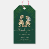 Dinosaur Theme Wedding Vielen Dank Geschenkanhänger (Vorderseite)