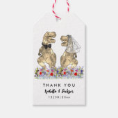 Dinosaur Theme Wedding Vielen Dank Geschenkanhänger (Vorderseite)