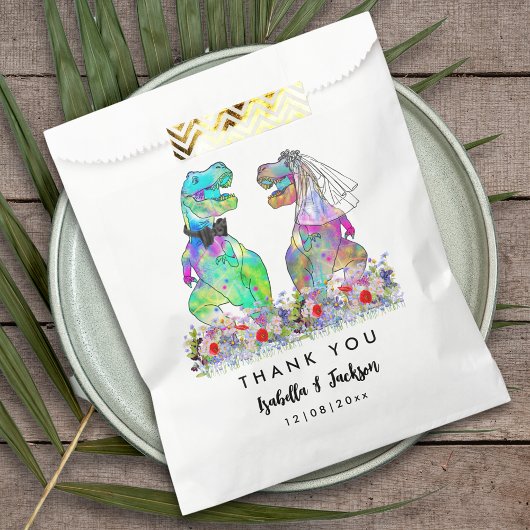 Dinosaur Theme Wedding Vielen Dank Geschenktütchen
