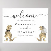 Dinosaur Theme Wedding Welcome Poster (Vorne)
