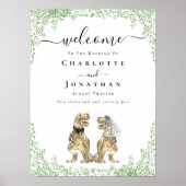 Dinosaur Theme Wedding Welcome Poster (Vorne)