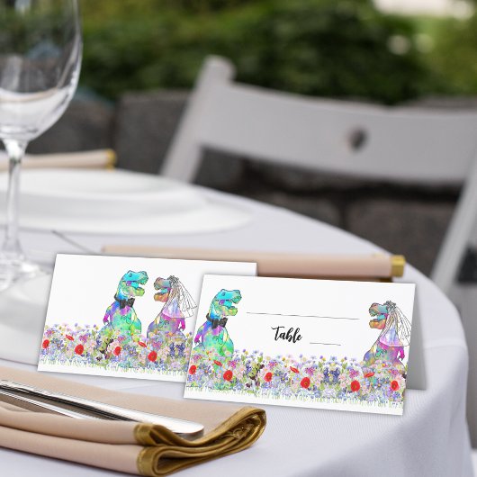 Dinosaur Theme Wedding Wildblume Platzkarte