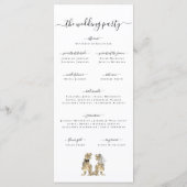 Dinosaur Theme Wedding Zeremony Programm (Rückseite)