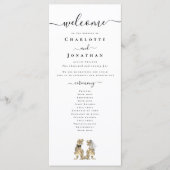 Dinosaur Theme Wedding Zeremony Programm (Vorderseite)