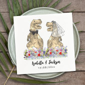 Dinosaur Theme Wildblume Wedding Serviette