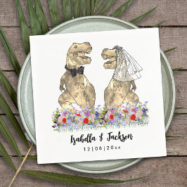 Dinosaur Theme Wildblume Wedding Serviette