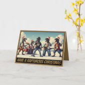 Dinosaur themed Christmas card Karte (Gelbe Blume)