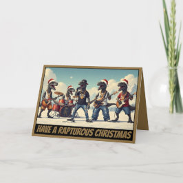 Dinosaur themed Christmas card Karte