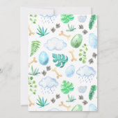 Dinosaur Themed Erster Geburtstag Extravaganza! Einladung (Rückseite)