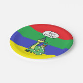 Dinosaur Themed Geburtstags-Teller Pappteller (Schrägansicht)