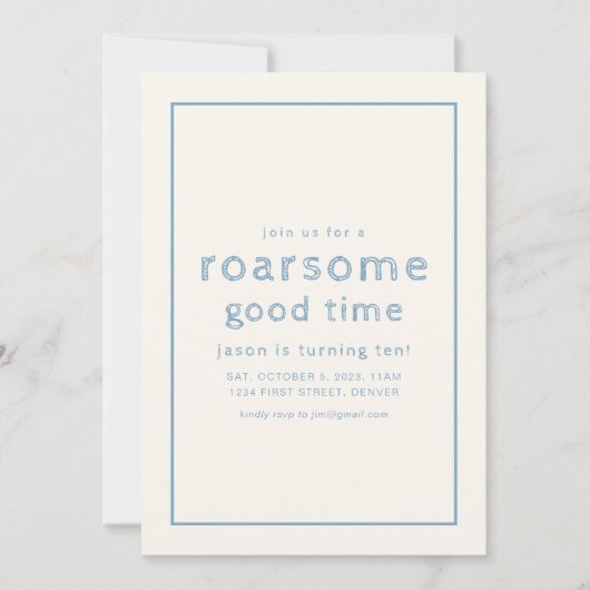 Dinosaur Themed Geburtstagsparty Einladung (Vorderseite)