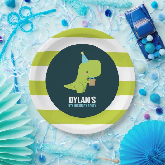 Dinosaur Themed Kindergeburtstag Party Pappteller (Party)