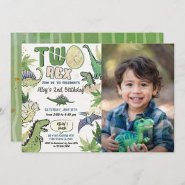 Dinosaur Themed Party 2. Geburtstag Einladung