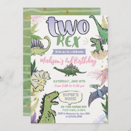 Dinosaur Themed Party 2. Geburtstag Einladung