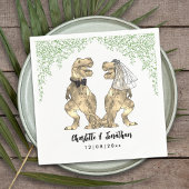 Dinosaur Themed Wedding Custom Serviette