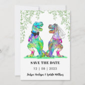 Dinosaur Themed Wedding Fun Save The Date (Vorderseite)