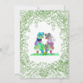 Dinosaur Themed Wedding Fun Save The Date (Rückseite)